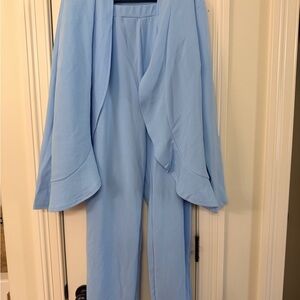 Light Blue Women's Pants & Jumpsuit Set